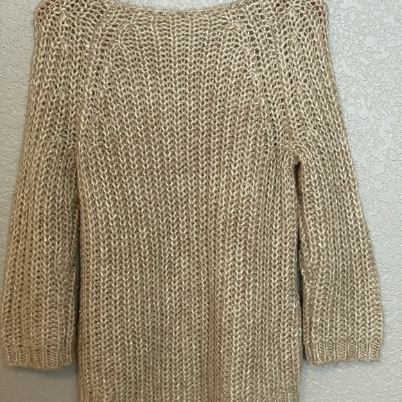 Anthropologie Knitted and Knotted Sunstitch Sequined Sweater M - Picture 3 of 6